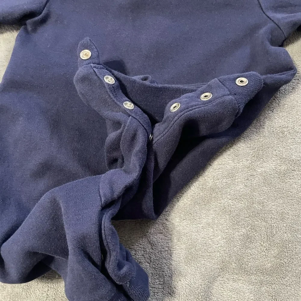 Ralph Lauren Navy Kids One Piece with Multicolor Embroidery